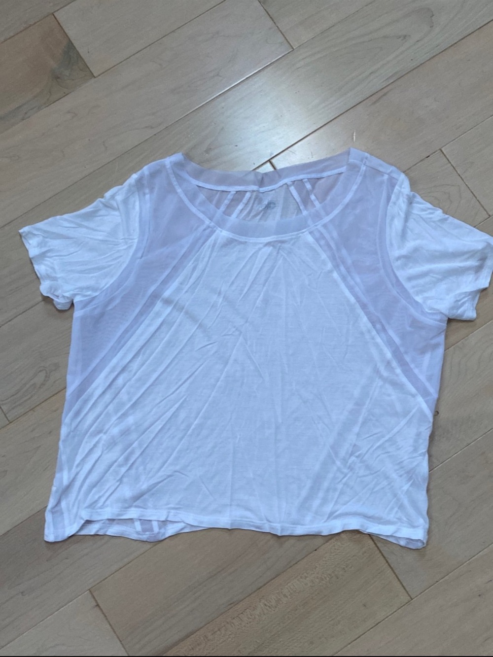 Alo Womens White Short Sleeve Scoop Neck Top